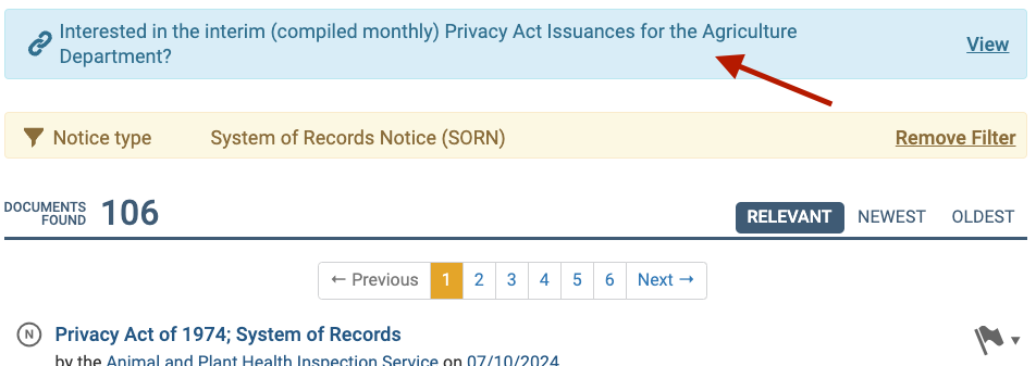 Interim Privacy Act Compilation agency specific suggestion